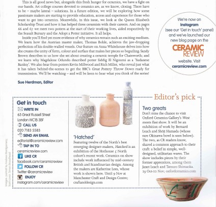 ceramics review editors pick